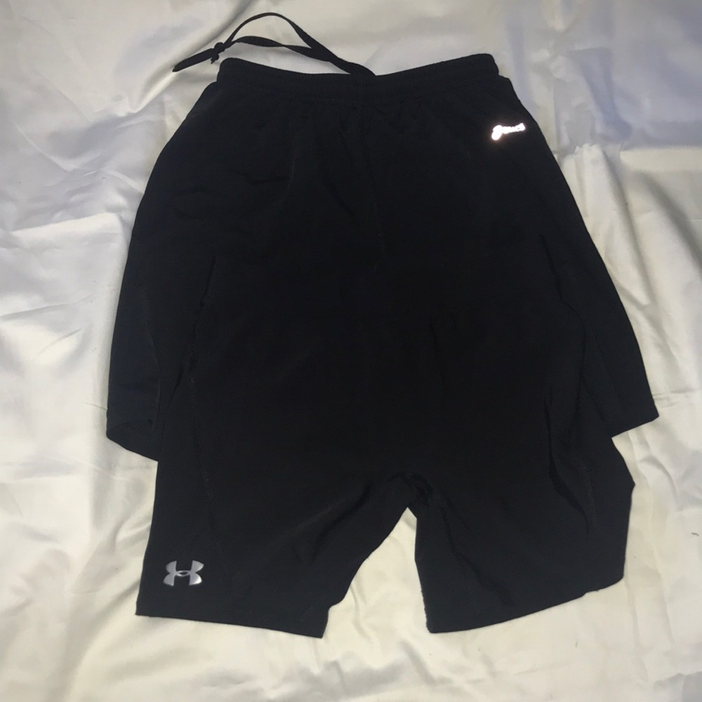 Under Armour and ASICS compression shorts